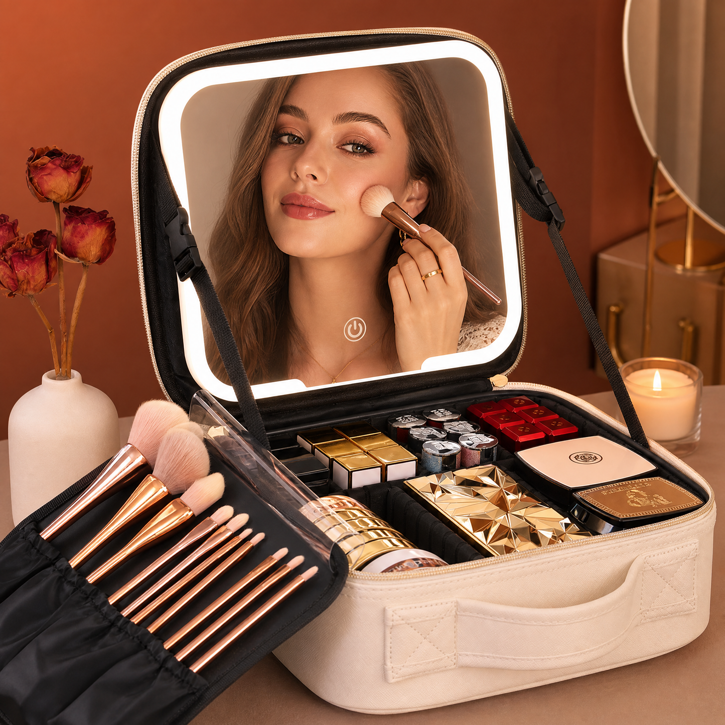 Lumina™ | Cosmetiquero con Espejo LED Inteligente