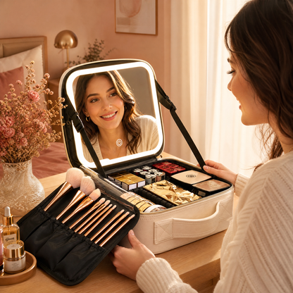 Lumina™ | Cosmetiquero con Espejo LED Inteligente